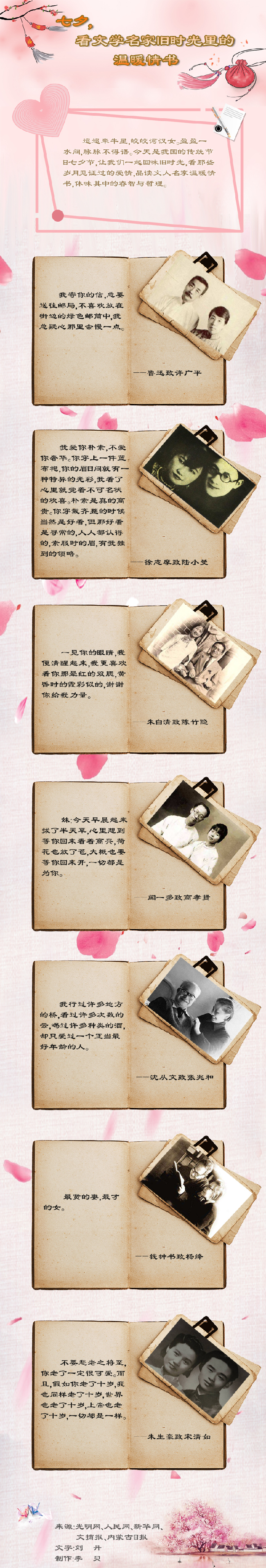 七夕，看文学名家旧时光里的温暖情书